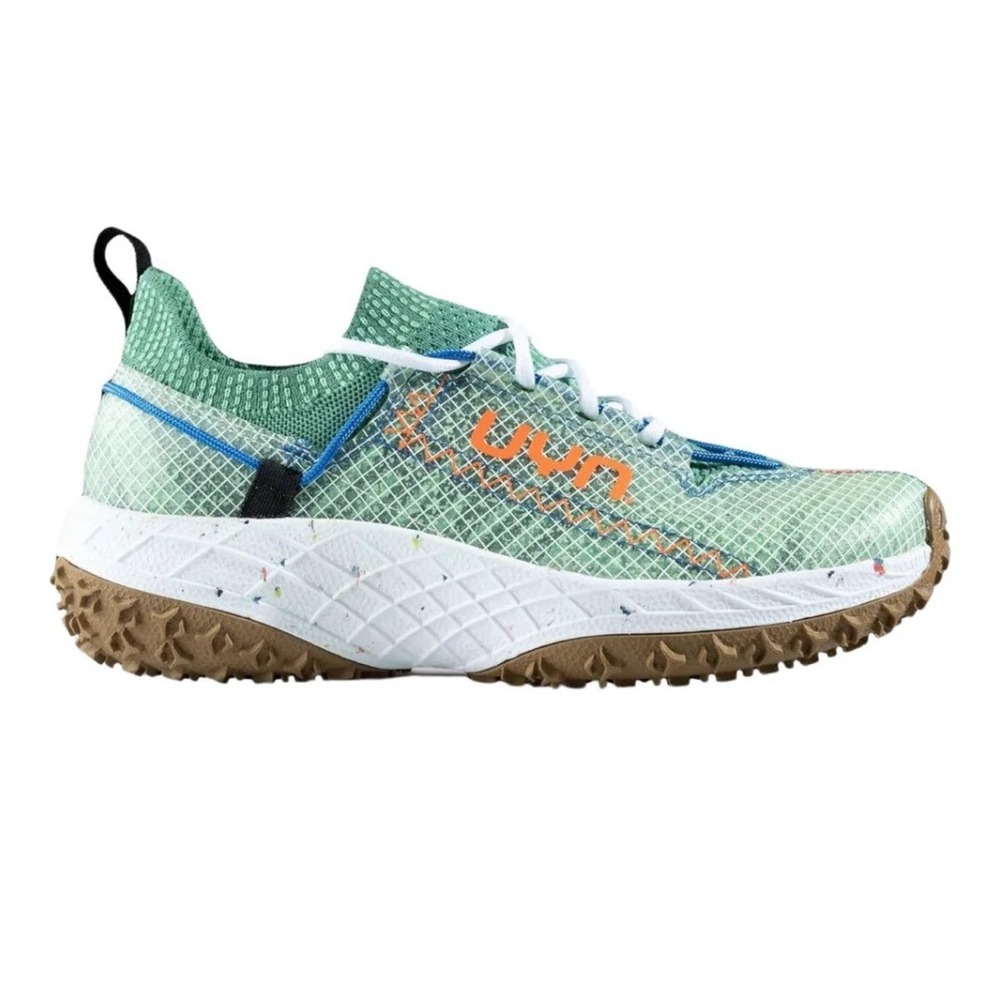 UYN‎ Urban Trail Running Shoes Green Grid Knit Trail Sneakers Mens 9 Womens 11